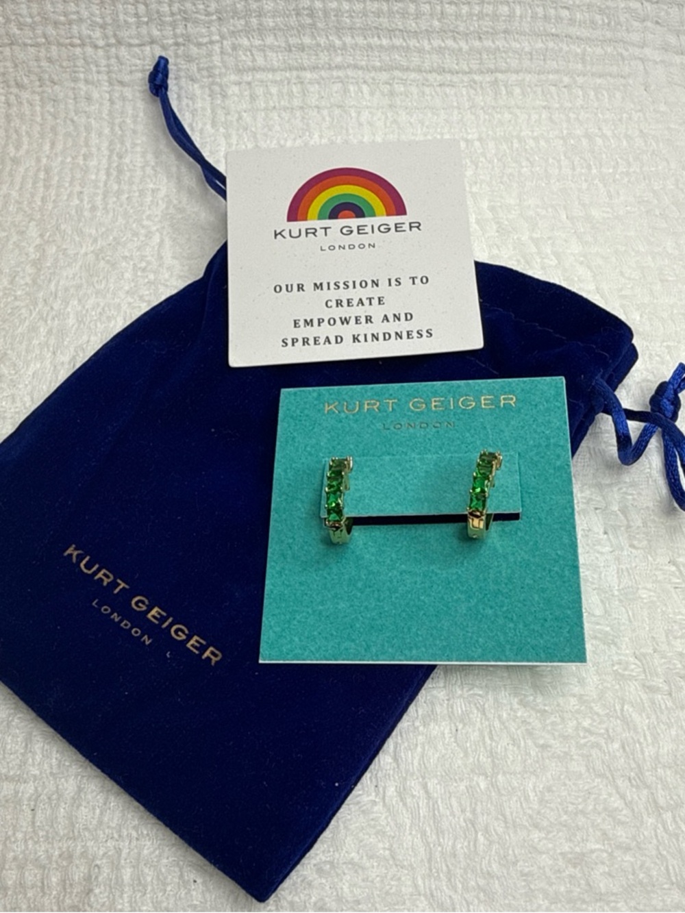 Kurt Geiger Emerald Green Earrings✨